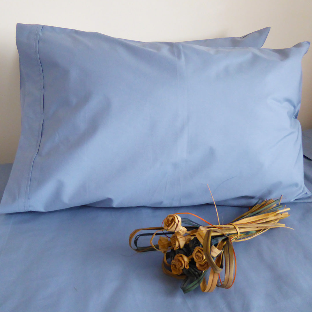 Allergy safe Organic Cotton Pillowcase Blue