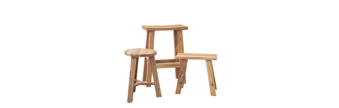 Reclaimed Teak Tall Stool: The Perfect Addition to Your Home