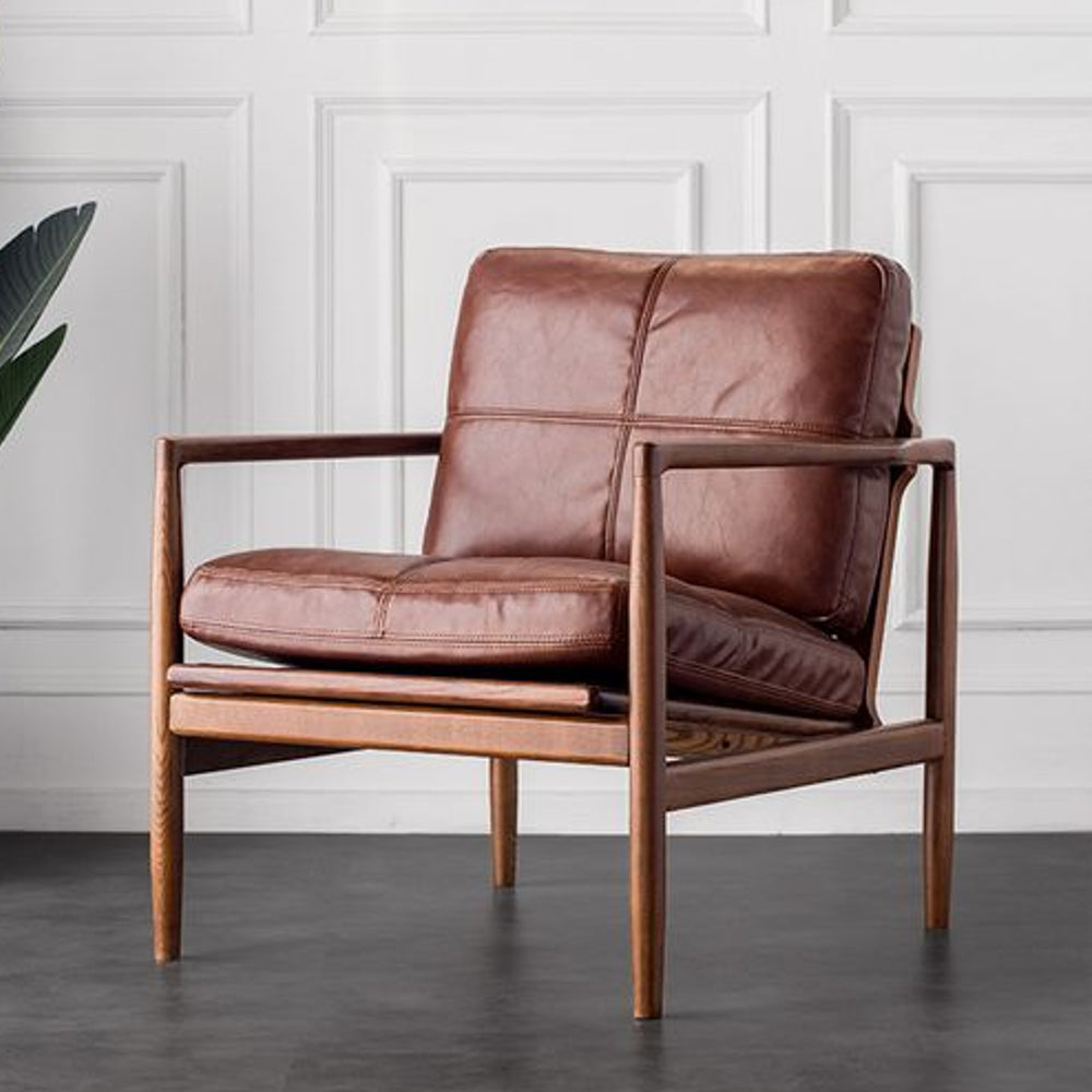 Bailey Leather Chair, Saddle