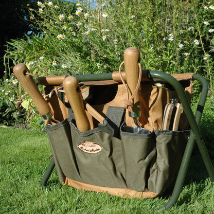 Foldable Garden Stool with Tool Bag - The Perfect Companion for Kiwi Gardeners!