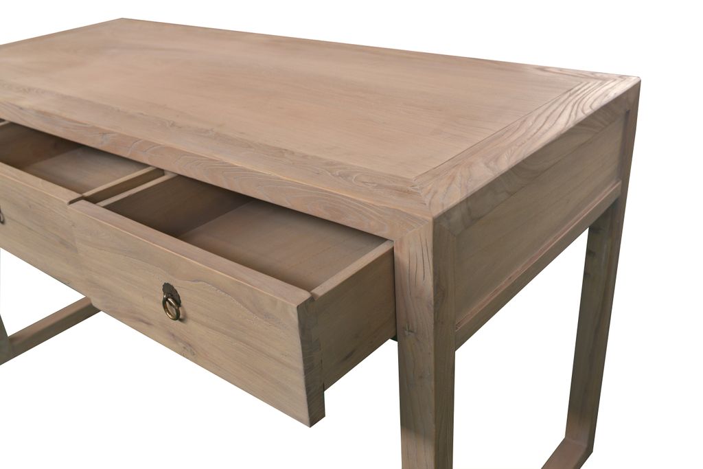 Reclaimed Elm Coastline 3 Drawer Writing Desk