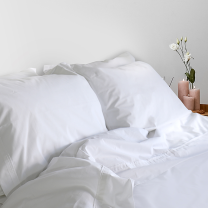 Allergy-safe Organic Cotton Flat Sheets - White