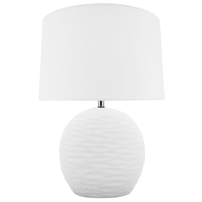 Round Kima Lamp B&S White