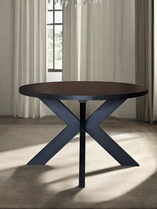 Round Pedestal Dining Table, Black
