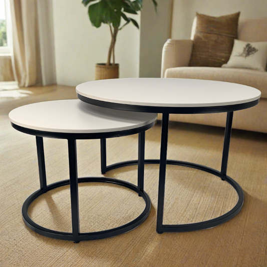 Serena Round Nesting Coffee Tables: Modern Luxury Redefined