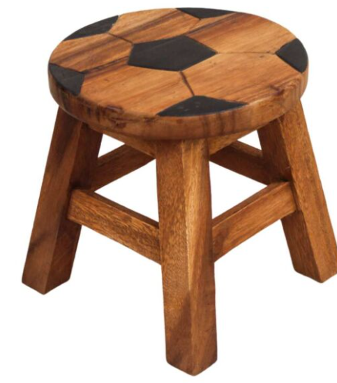 Recycled Wood Kids Stool – Soccer Ball