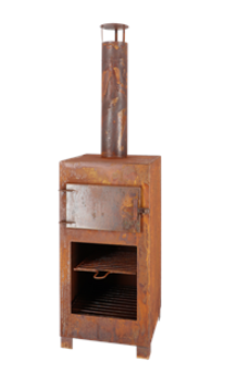 Terrace Heater w/Pizza Oven Rust