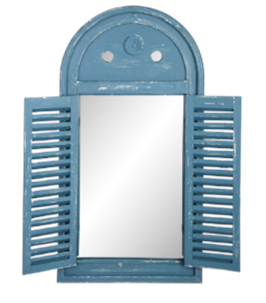 Mirror Lovure Distressed Blue