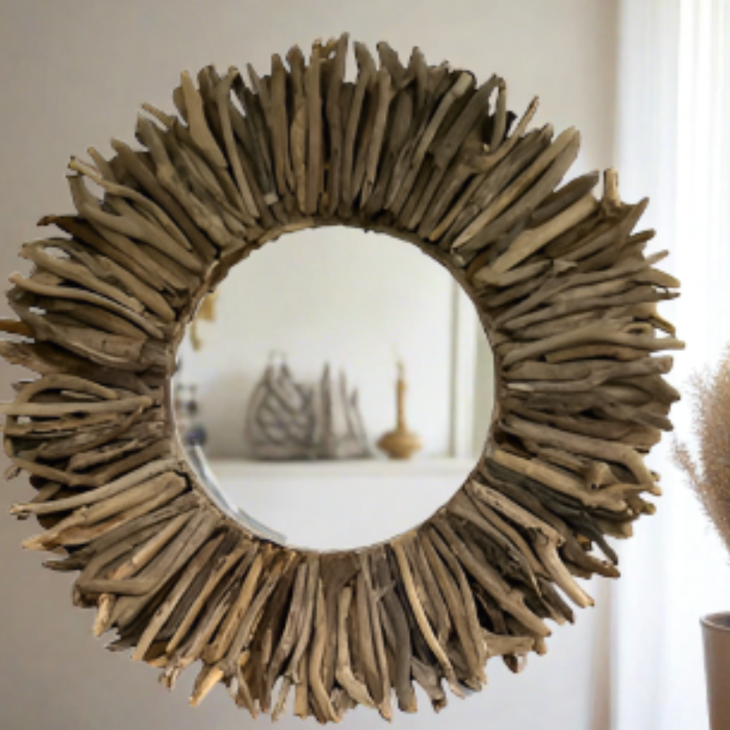 Mirror Driftwood Sunburst 100 cm