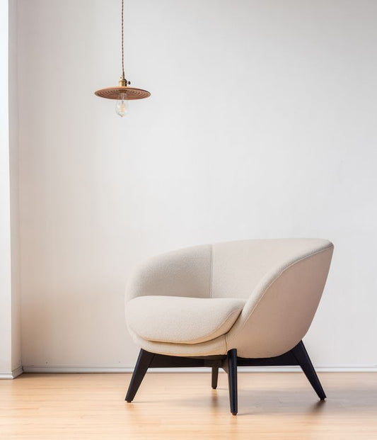 Crescent Boucle Lounge Chair